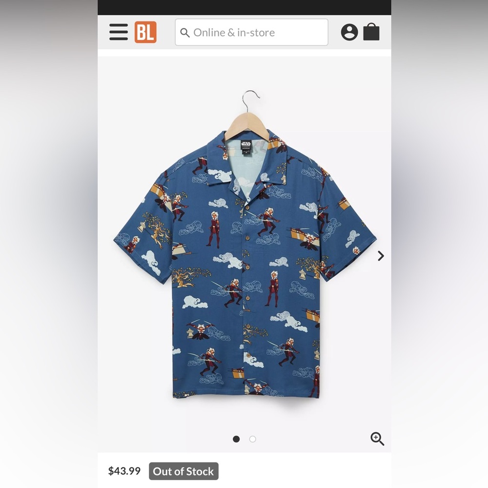Star Wars Ahsoka Tano Poses Allover Print Woven Button-Up - BoxLunch Exclusive